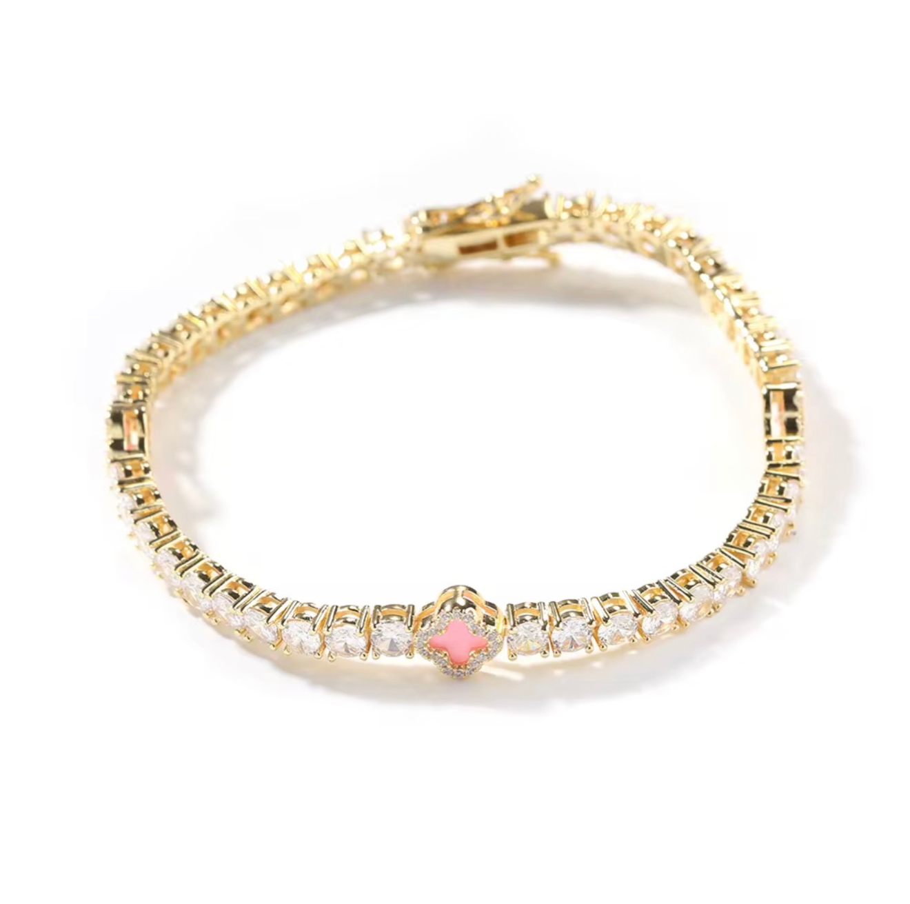 PINK CLOVER BRACELET