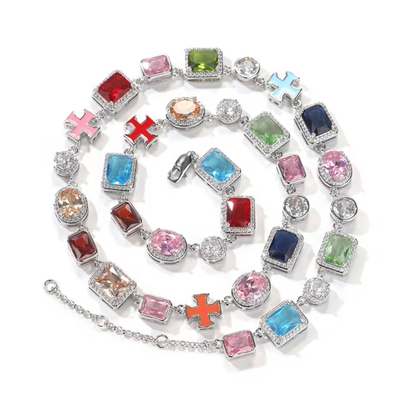 CHROME GEMSTONE NECKLACE